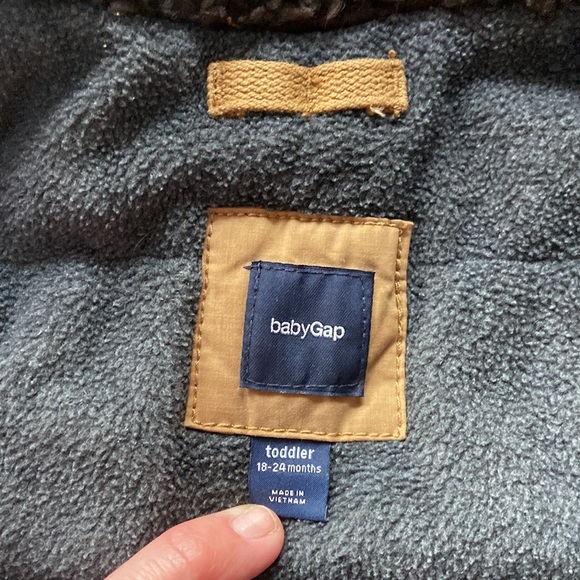 Gap Tan Hooded Utility Coat (Very Warm!) 18-24m - Picture 9 of 15